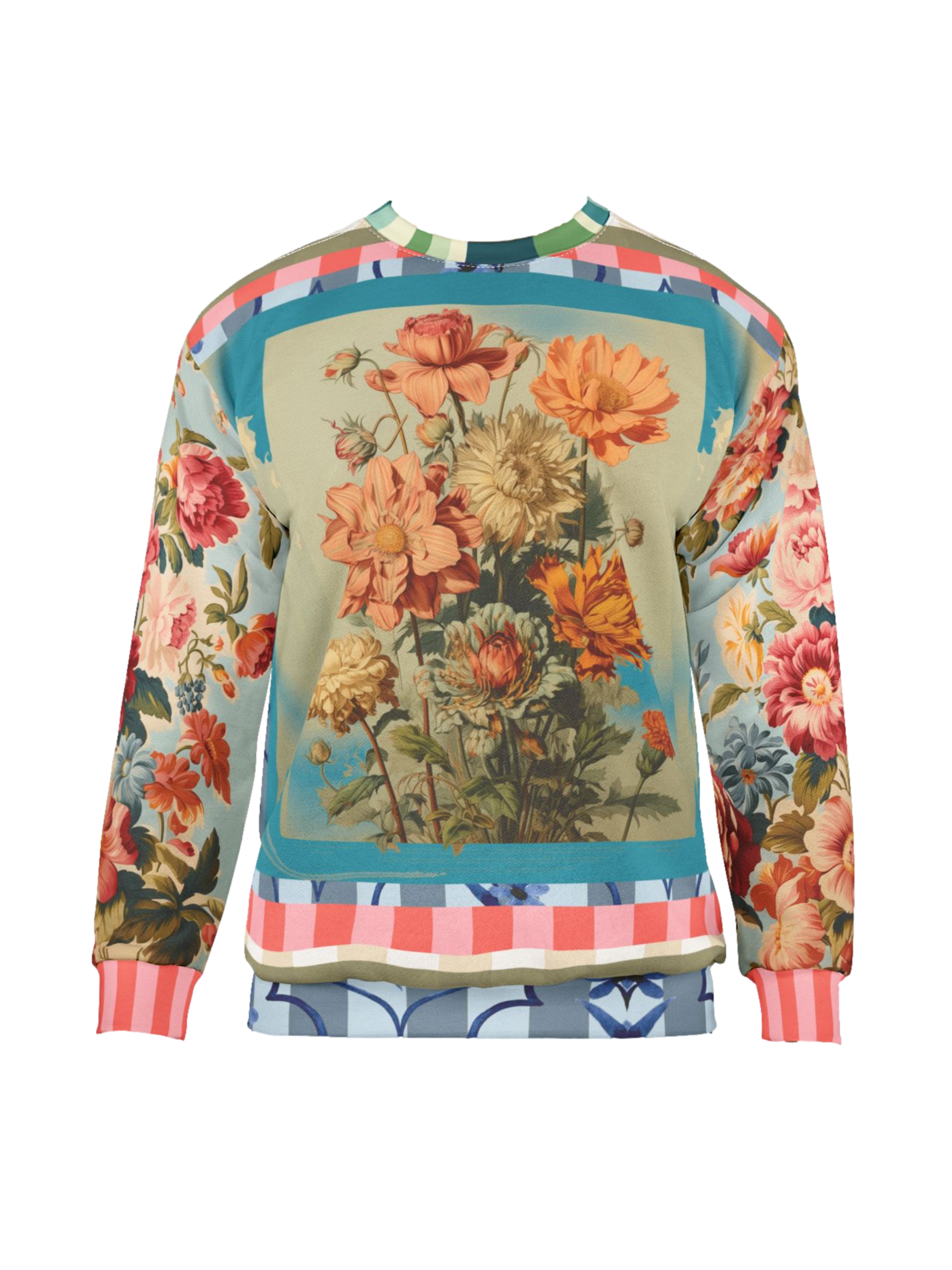 Blossoms in Reverie Floral Print Unisex Sweatshirt (Gold Label)