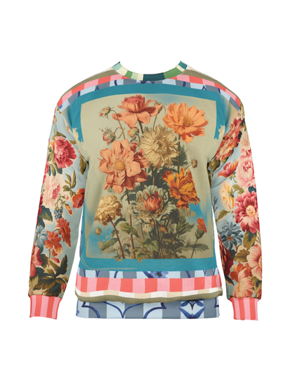 Blossoms in Reverie Floral Print Unisex Sweatshirt (Gold Label)