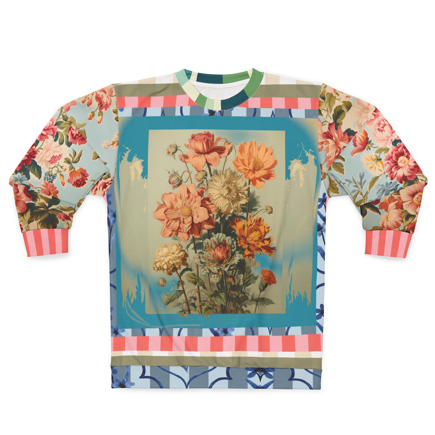 Blossoms in Reverie Floral Print Unisex Sweatshirt (Gold Label)