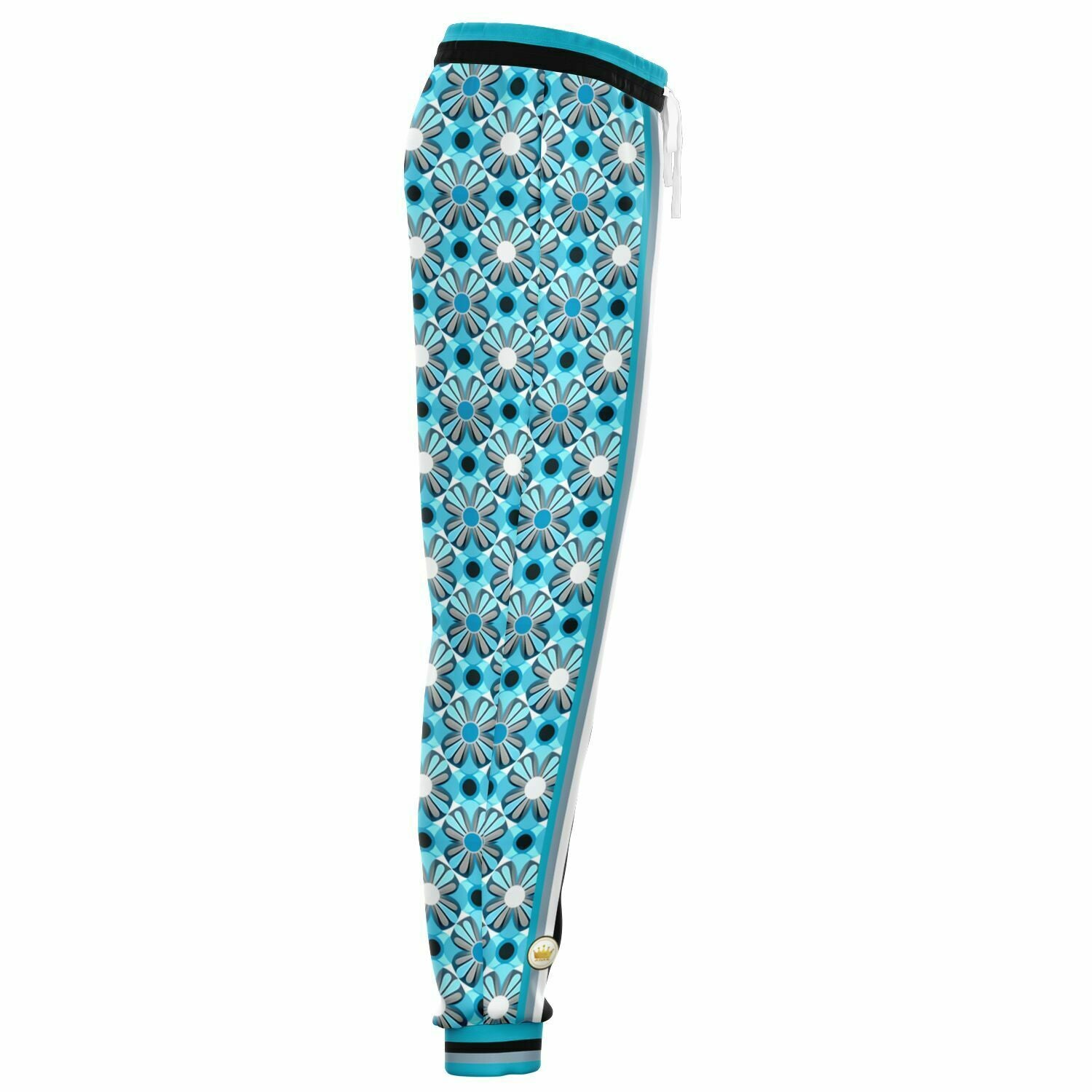 Blue Daisy Hippie Stripe Eco-Poly Unisex Joggers