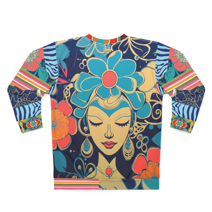 Blue Divine Floral Girl Unisex Sweatshirt (Gold Label)