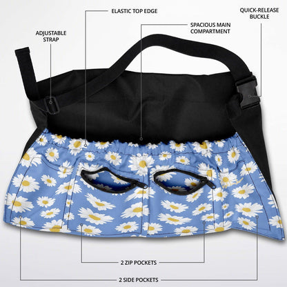 Blue in My Daisies Floral Garden Harvest Bag