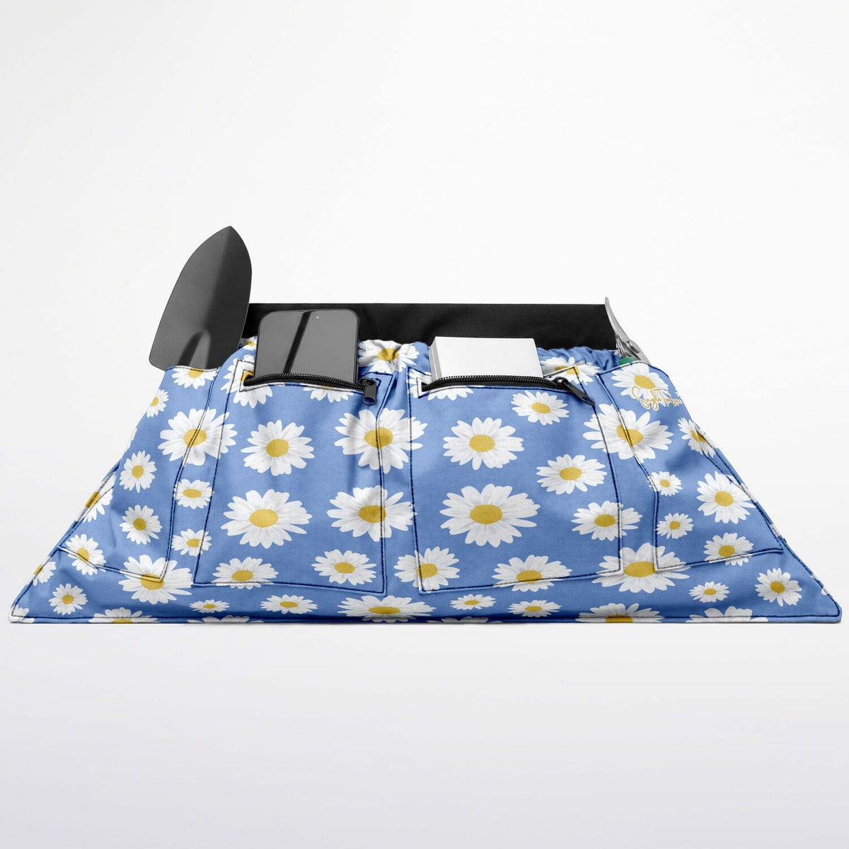 Blue in My Daisies Floral Garden Harvest Bag