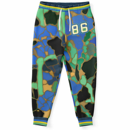 1986 Blue Iris Mosaic Eco-Poly Unisex Joggers