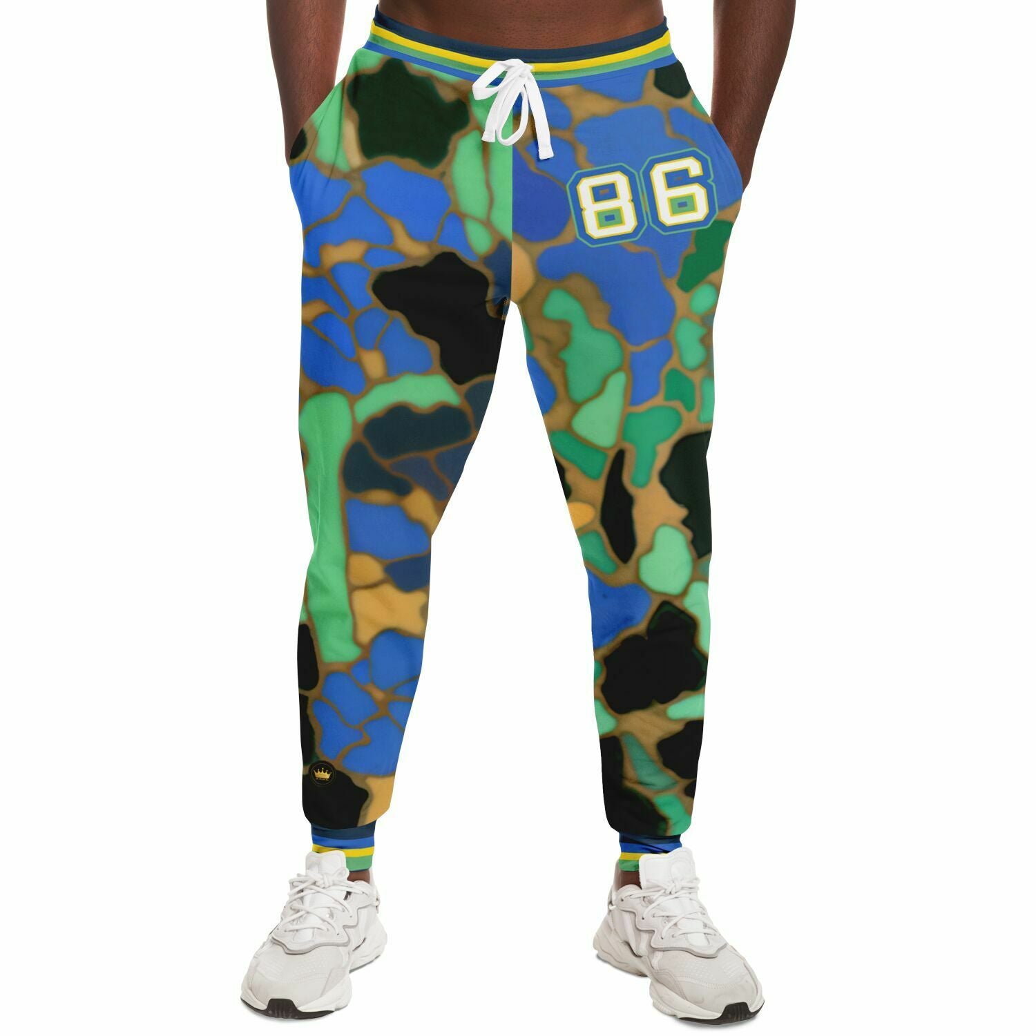 1986 Blue Iris Mosaic Eco-Poly Unisex Joggers