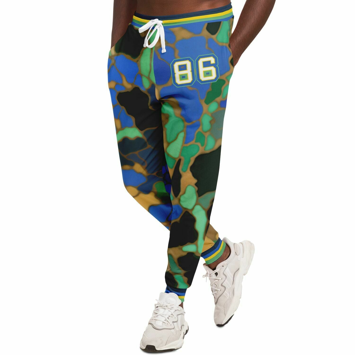 1986 Blue Iris Mosaic Eco-Poly Unisex Joggers