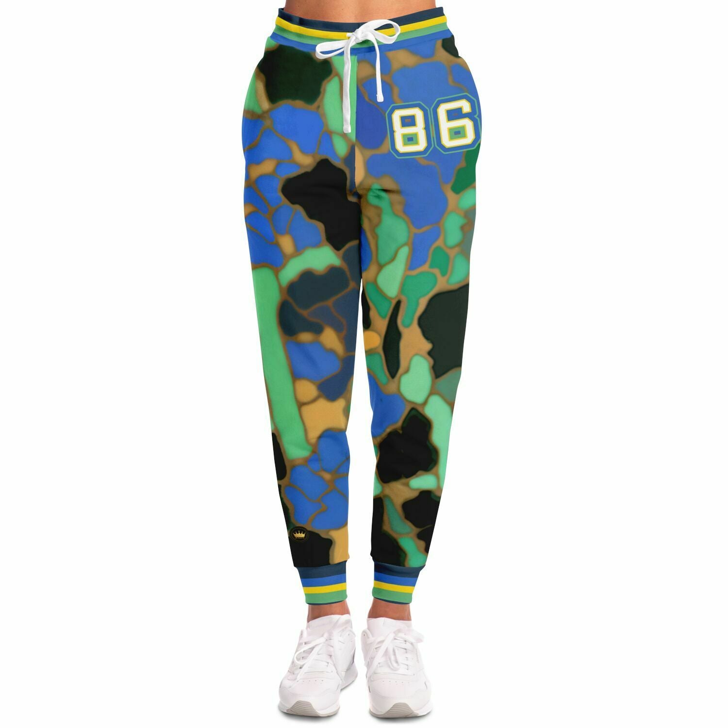1986 Blue Iris Mosaic Eco-Poly Unisex Joggers