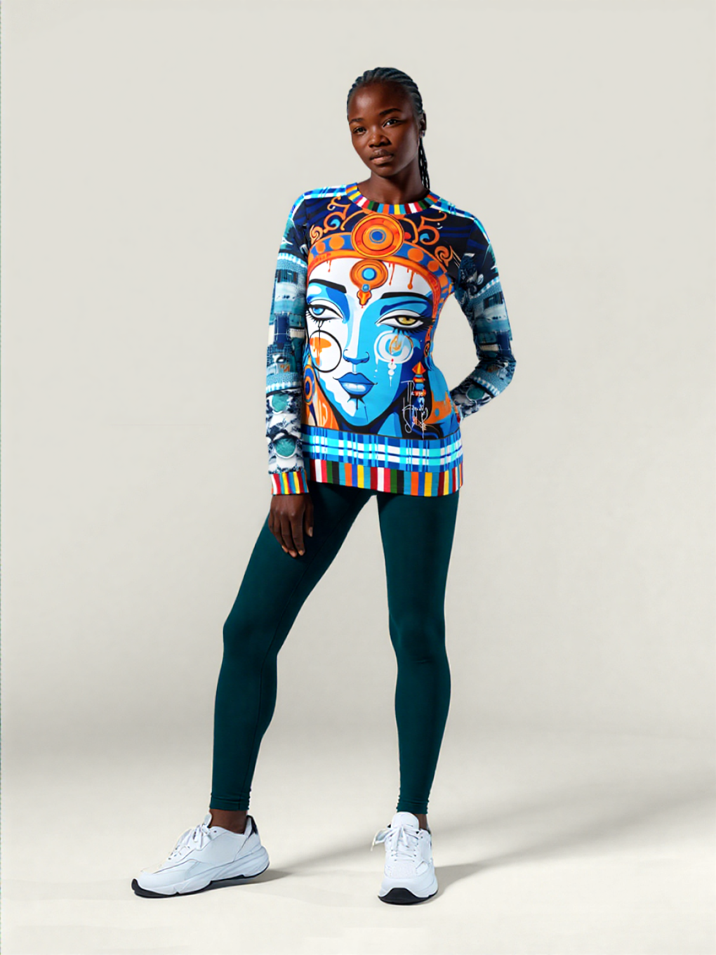 Blue Laxshmi Indian Devi Unisex Sweatshirt (Gold Label)