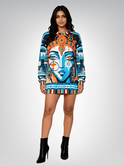 Blue Laxshmi Indian Devi Unisex Sweatshirt (Gold Label)