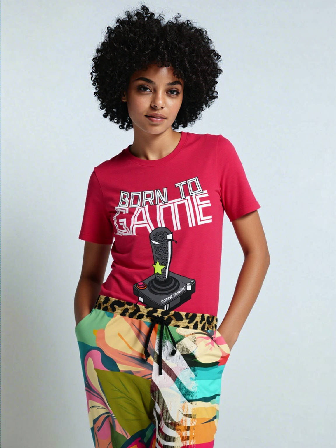 Man in Transition Floral Zebra Print Eco-Poly Unisex Joggers