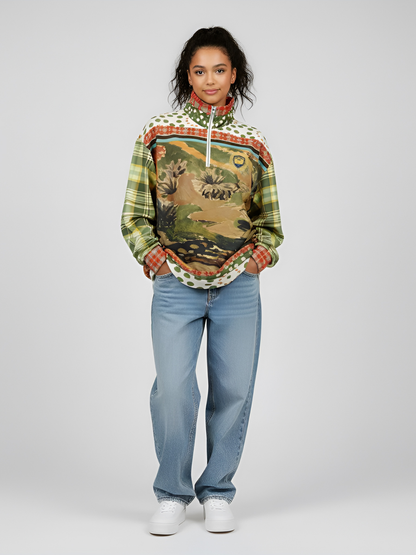 Brook and Aloes Heavyweight Oversized Quarter Zip Sweatshirt