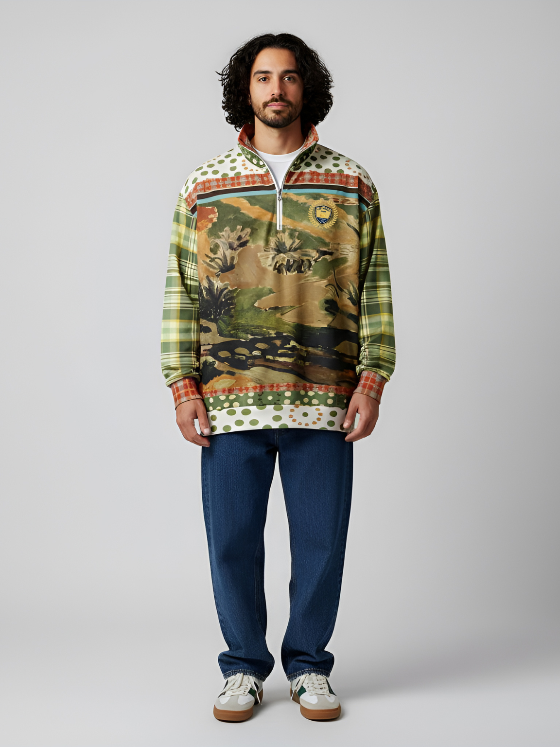 Brook and Aloes Heavyweight Oversized Quarter Zip Sweatshirt