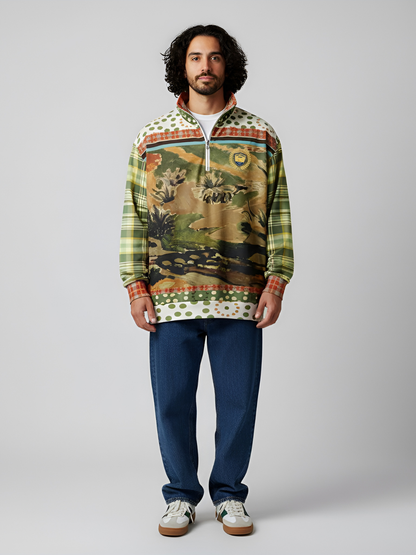 Brook and Aloes Heavyweight Oversized Quarter Zip Sweatshirt