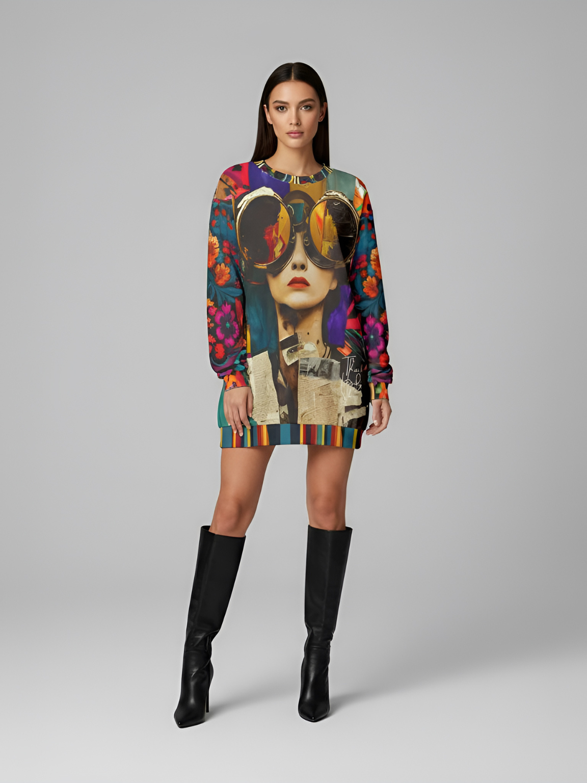 Bug Eyes McGee Steampunk Girl Unisex Sweatshirt (Gold Label)