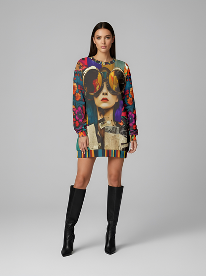 Bug Eyes McGee Steampunk Girl Unisex Sweatshirt (Gold Label)