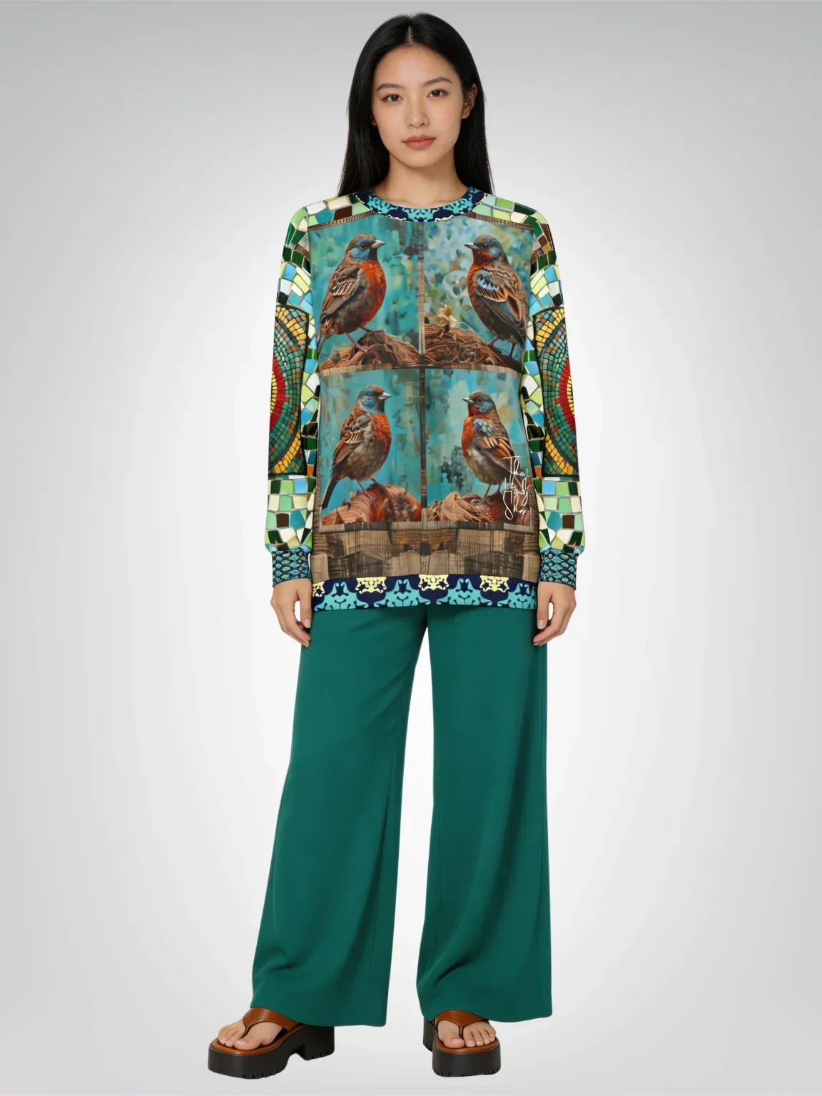 Bye Bye Birdie Quadriptych Four-Panel Print Unisex Sweatshirt (Gold Label)