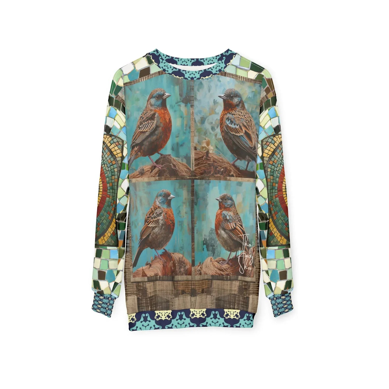 Bye Bye Birdie Quadriptych Four-Panel Print Unisex Sweatshirt (Gold Label)