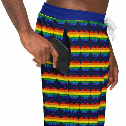 Love is Love in Sailor Navy Eco-Poly Unisex Joggers