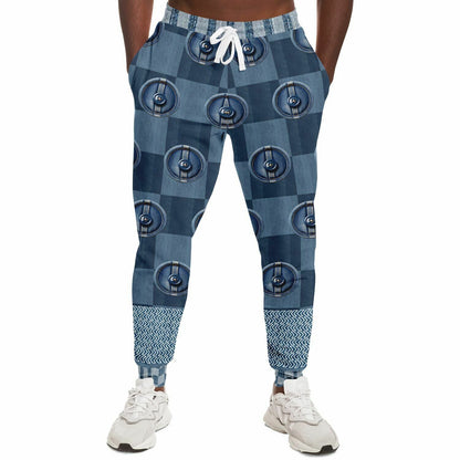 Denim Junction Checkerboard Print Eco-Poly Unisex Joggers