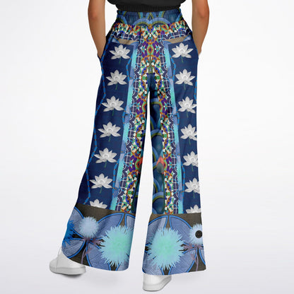 Dahlia Lama Lotus Flower Eco-Poly Wide Leg Pants