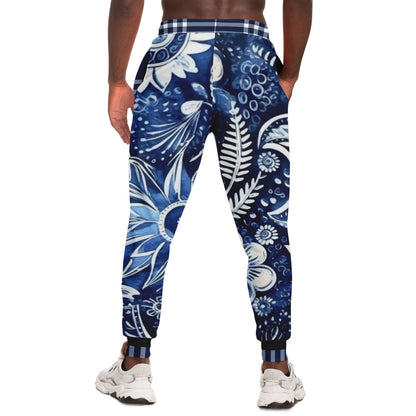 Blue Floral Rhapsody Eco-Poly Unisex Joggers