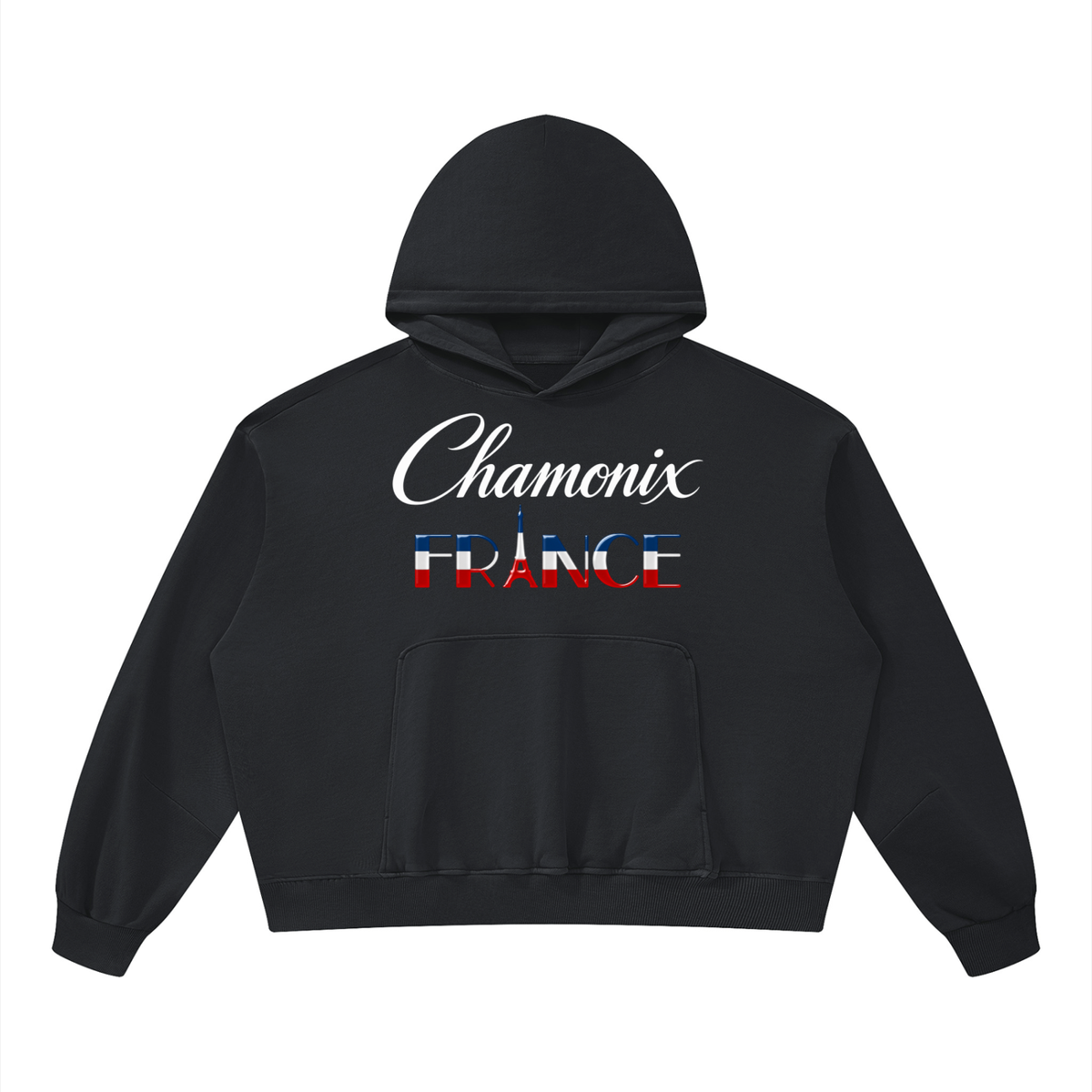La Piste Faire du Ski Chamonix Unisex Boxy Vintage Washed Hoodie