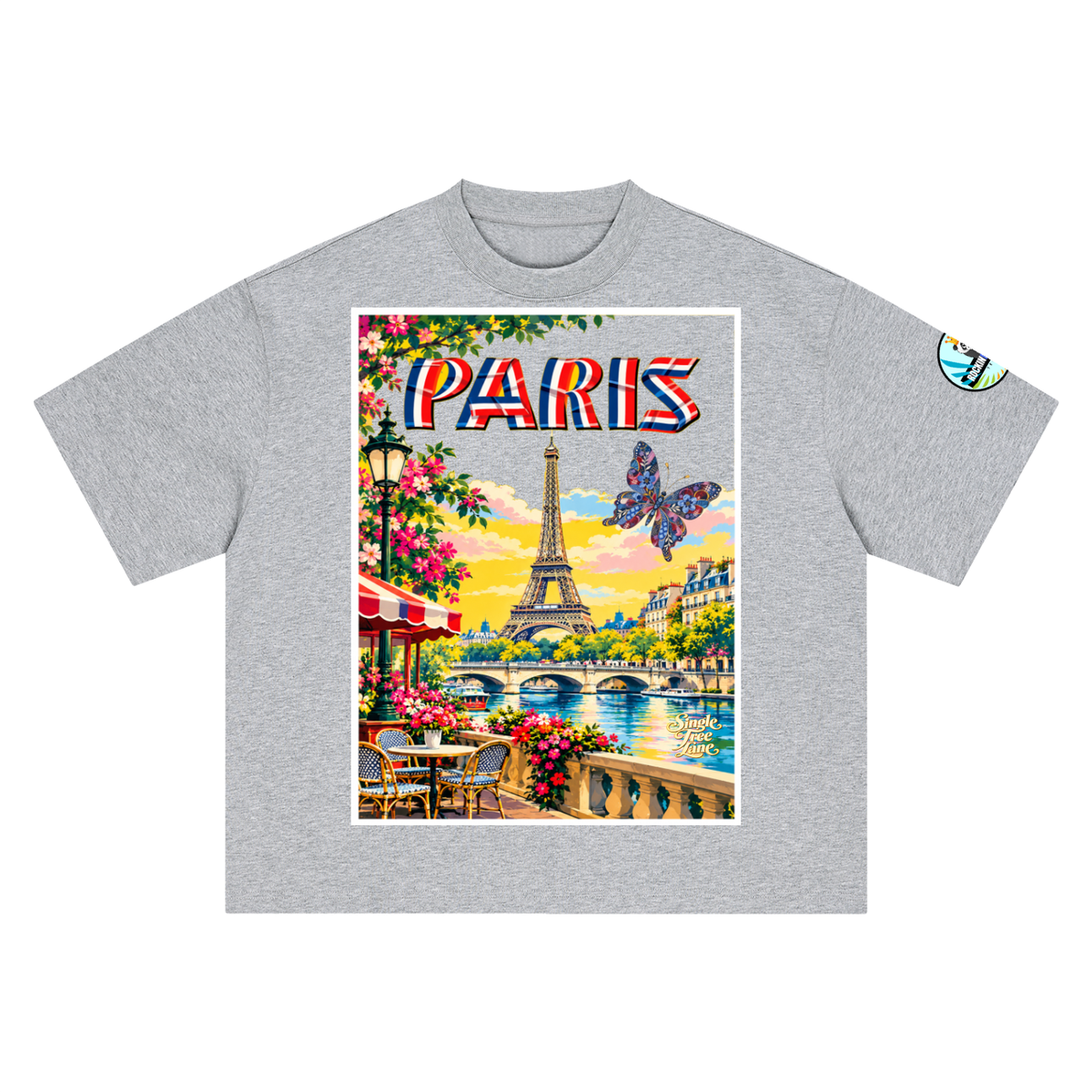 Paris Vive la France Boxy Oversized Unisex T-Shirt
