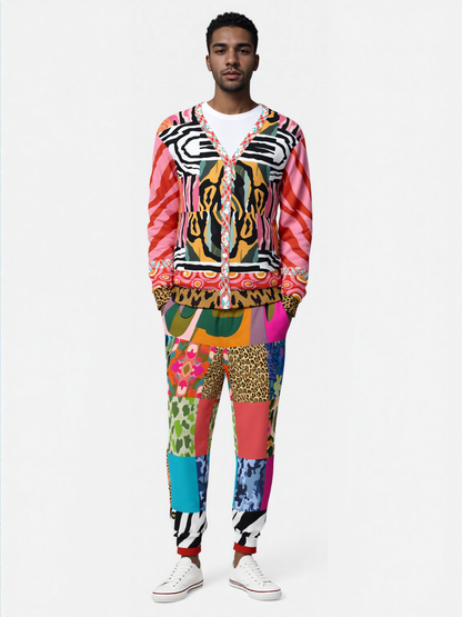 Gypsy Cheetah Multicolor Patchwork Eco-Poly Unisex Joggers