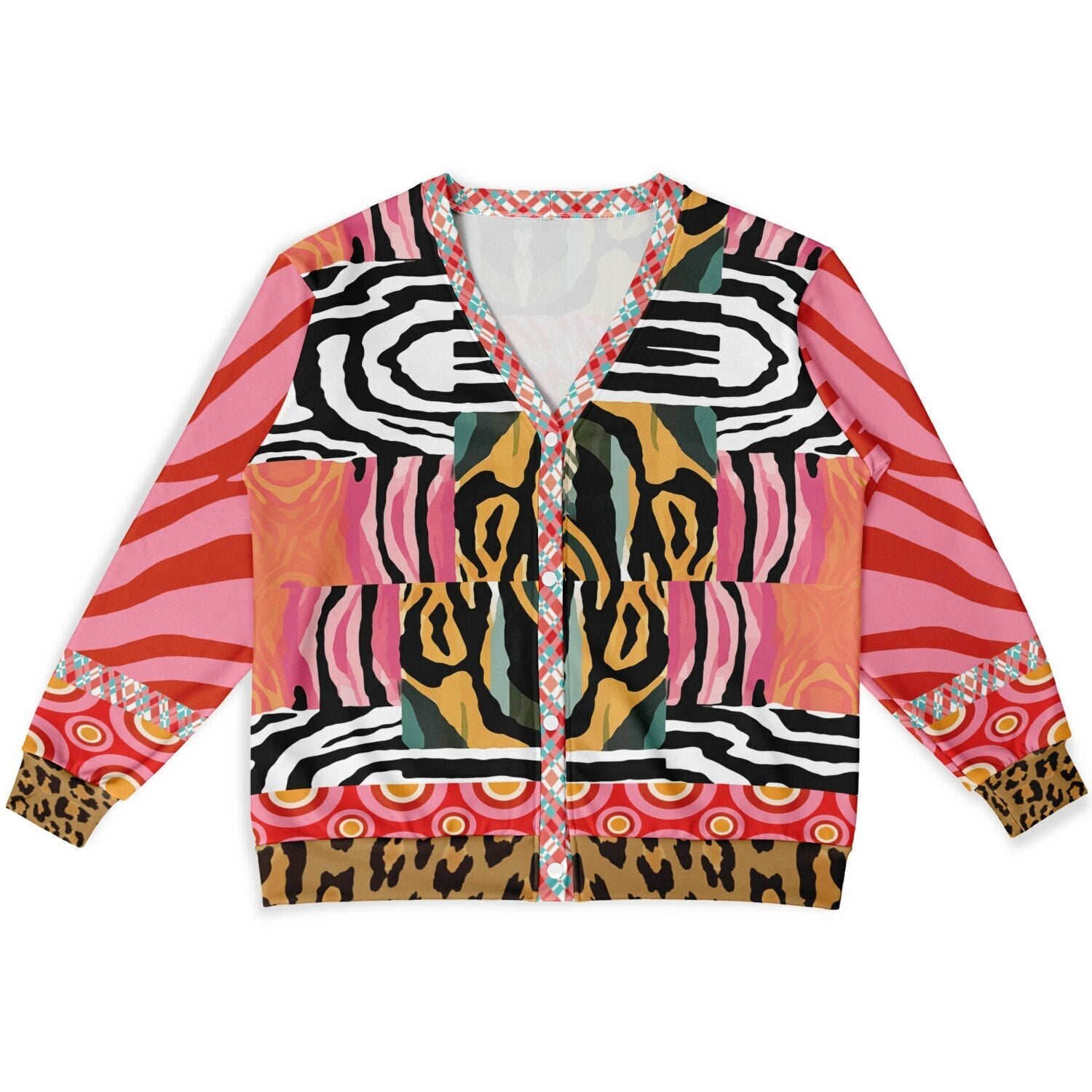 Walk on the Wild Side Zebra Stripes Heavyweight Unisex Cardigan