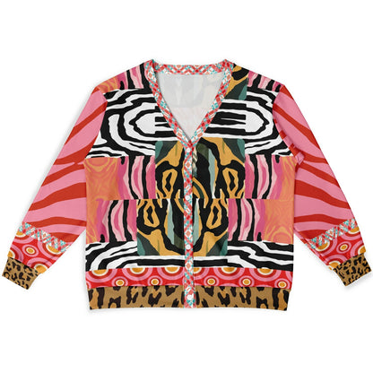 Walk on the Wild Side Zebra Stripes Heavyweight Unisex Cardigan
