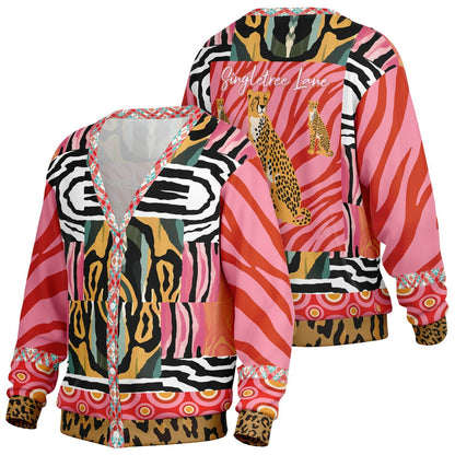 Walk on the Wild Side Zebra Stripes Heavyweight Unisex Cardigan