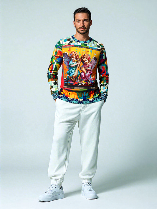 Cherubs in Joyous Play Unisex Sweatshirt (Gold Label)