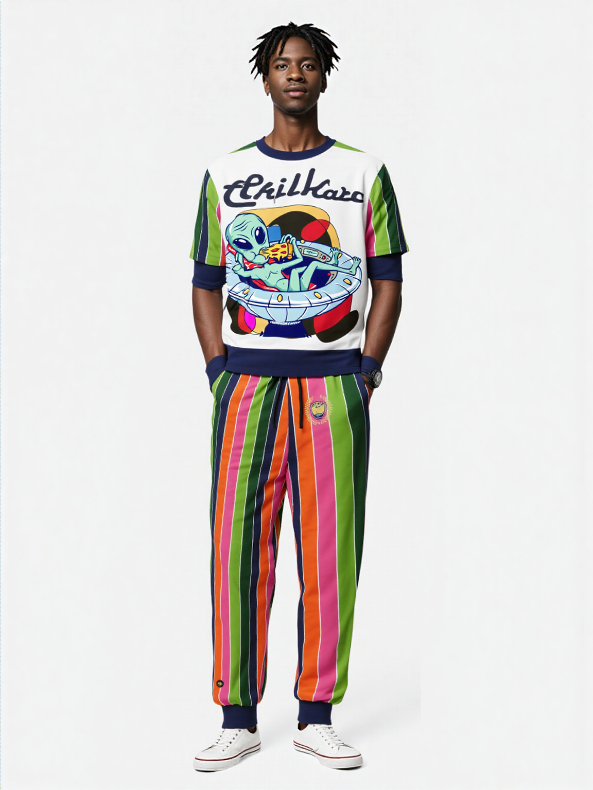 Mardi Gras Rugby Stripe Eco-Poly Unisex Joggers