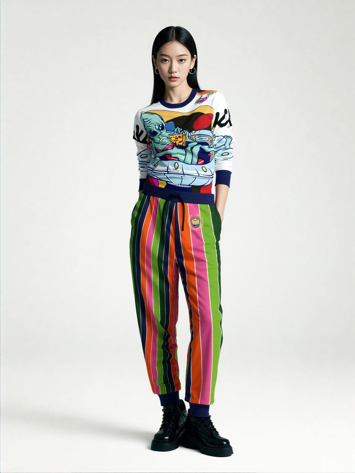 Mardi Gras Rugby Stripe Eco-Poly Unisex Joggers