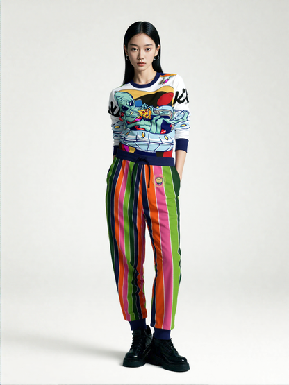 Mardi Gras Rugby Stripe Eco-Poly Unisex Joggers