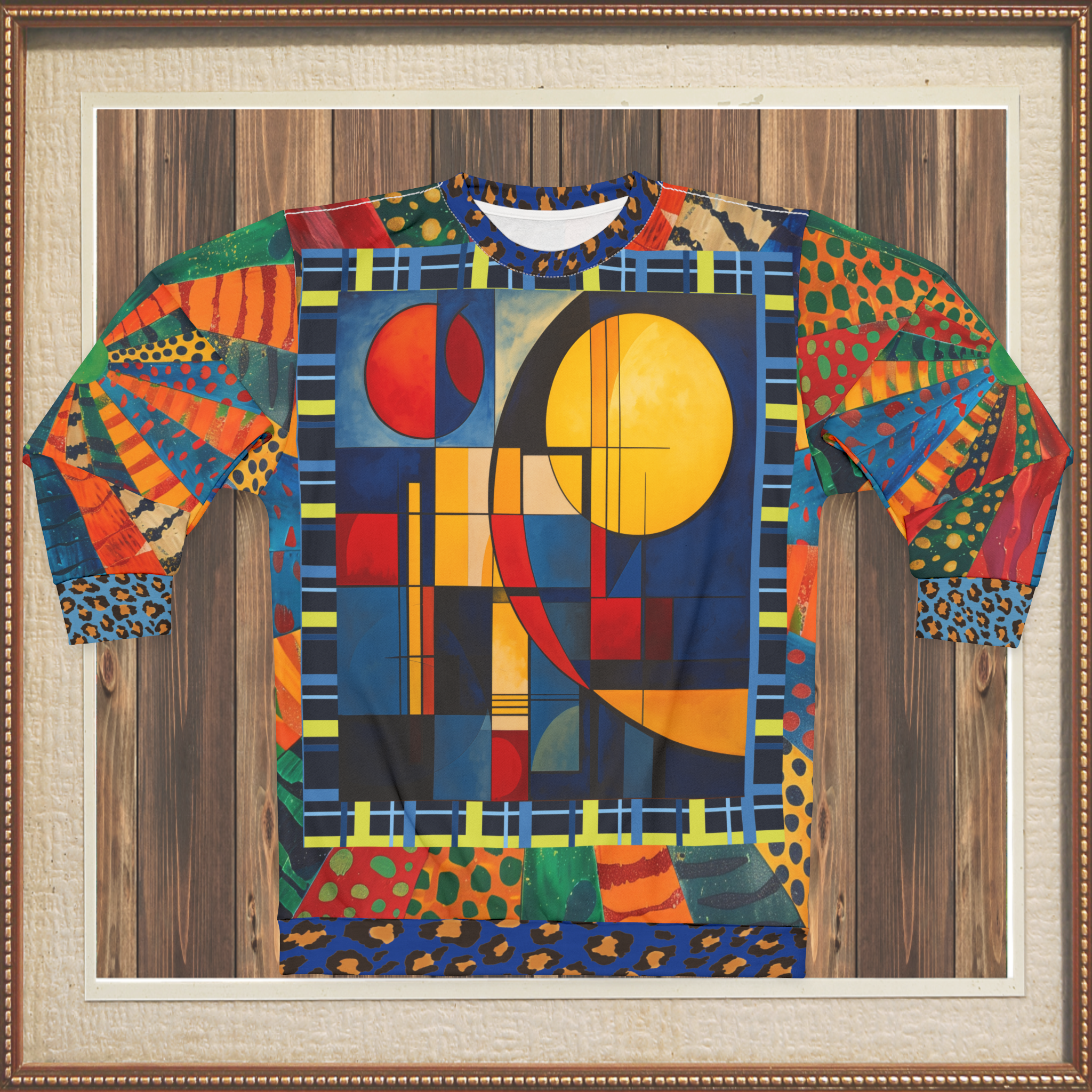 City by the Sea and Moon Abstract Art Unisex Sweatshirt (Gold Label)