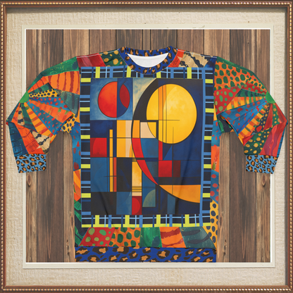 City by the Sea and Moon Abstract Art Unisex Sweatshirt (Gold Label)