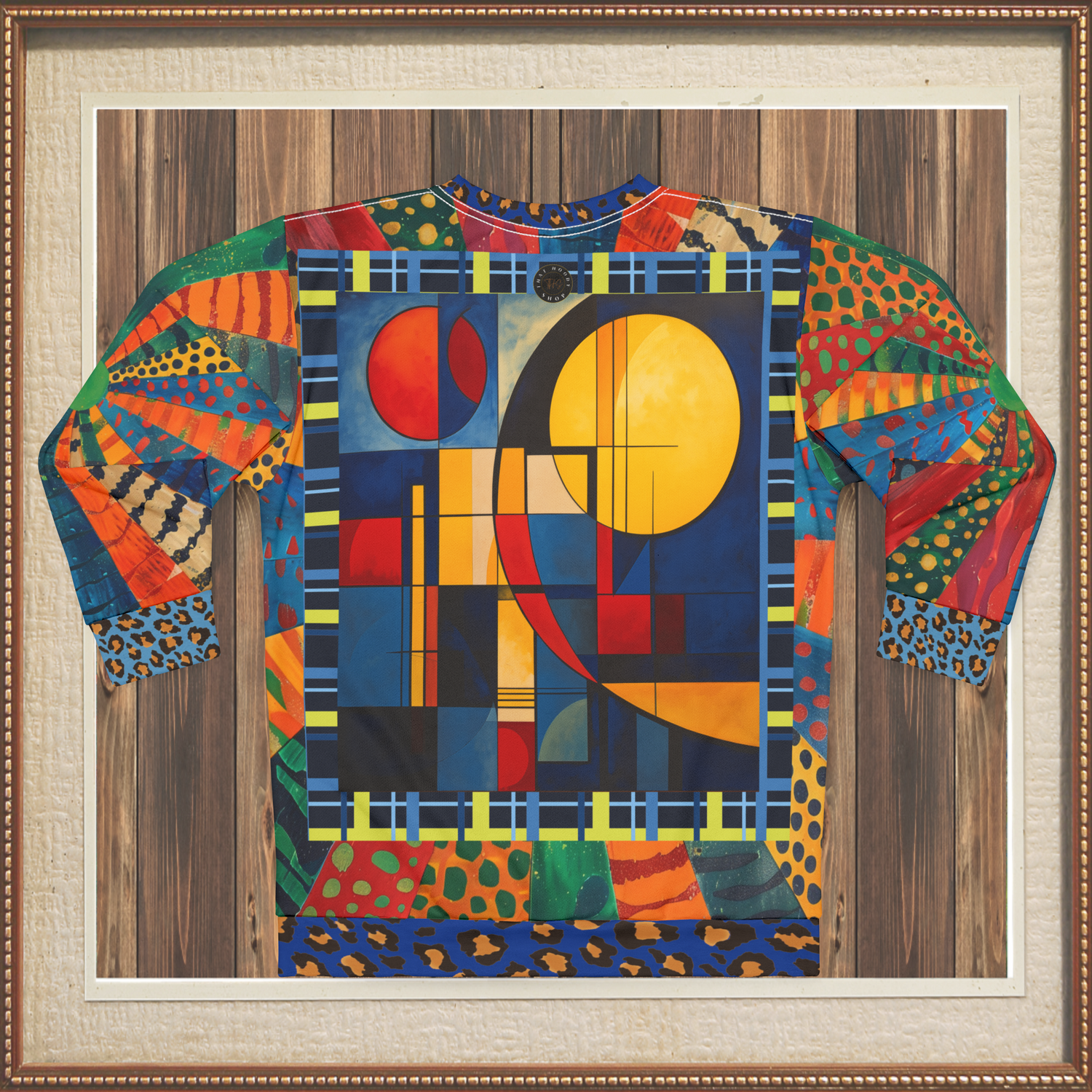 City by the Sea and Moon Abstract Art Unisex Sweatshirt (Gold Label)