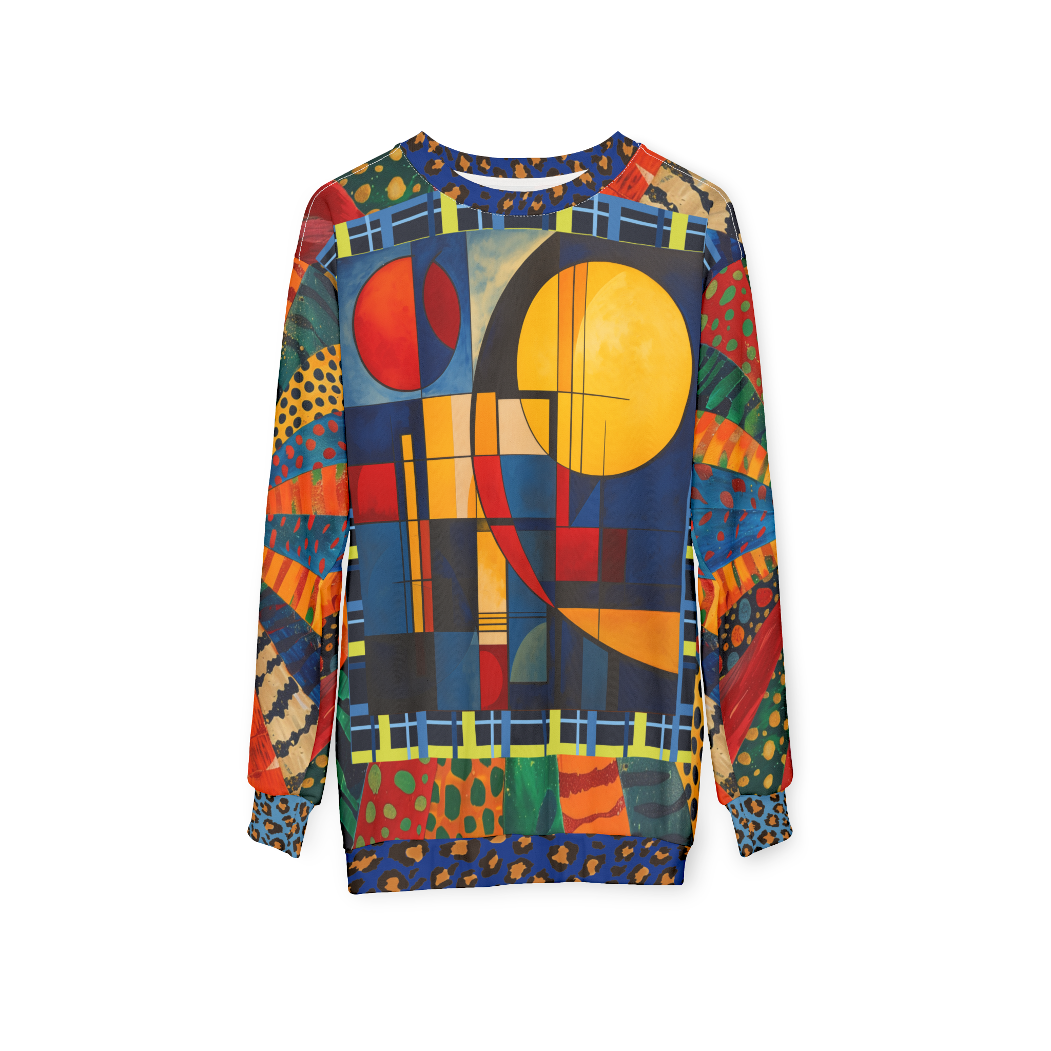 City by the Sea and Moon Abstract Art Unisex Sweatshirt (Gold Label)