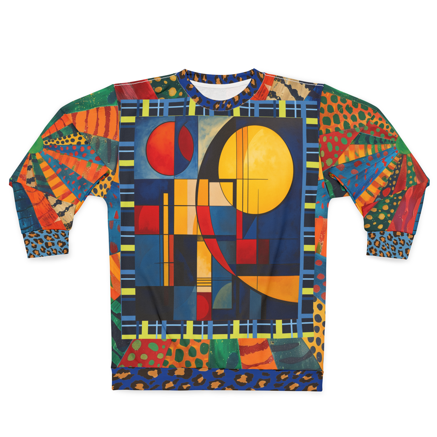 City by the Sea and Moon Abstract Art Unisex Sweatshirt (Gold Label)