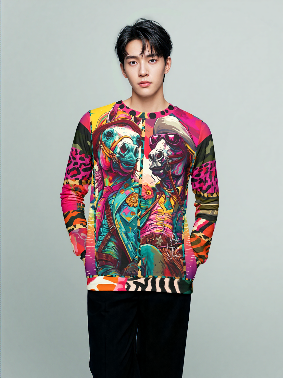 Clifford &amp; Sam Intergalactic Horse Cowboys Unisex Sweatshirt (Gold Label)