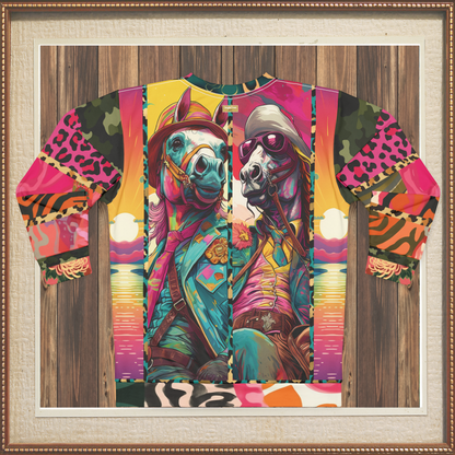 Clifford &amp; Sam Intergalactic Horse Cowboys Unisex Sweatshirt (Gold Label)