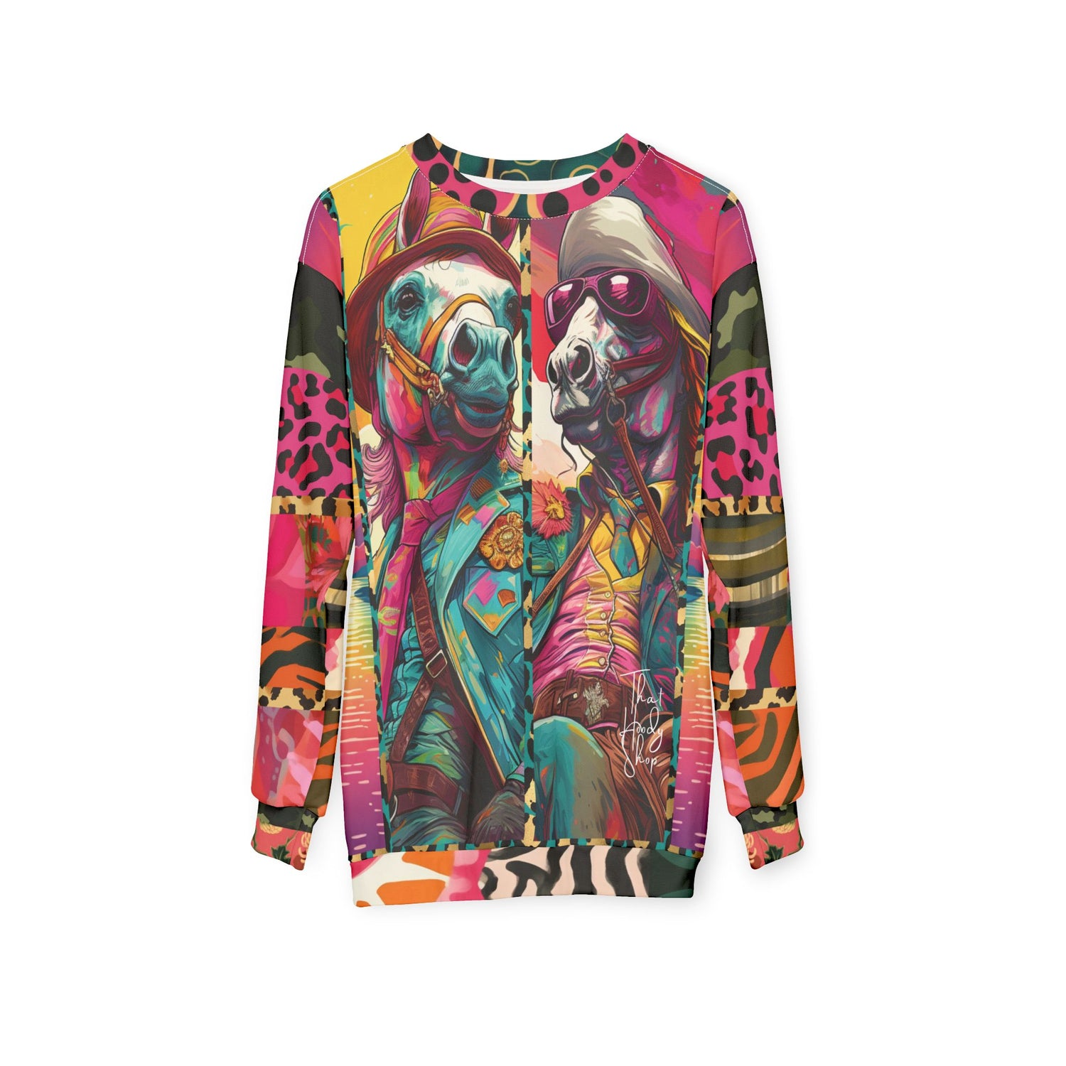 Clifford &amp; Sam Intergalactic Horse Cowboys Unisex Sweatshirt (Gold Label)