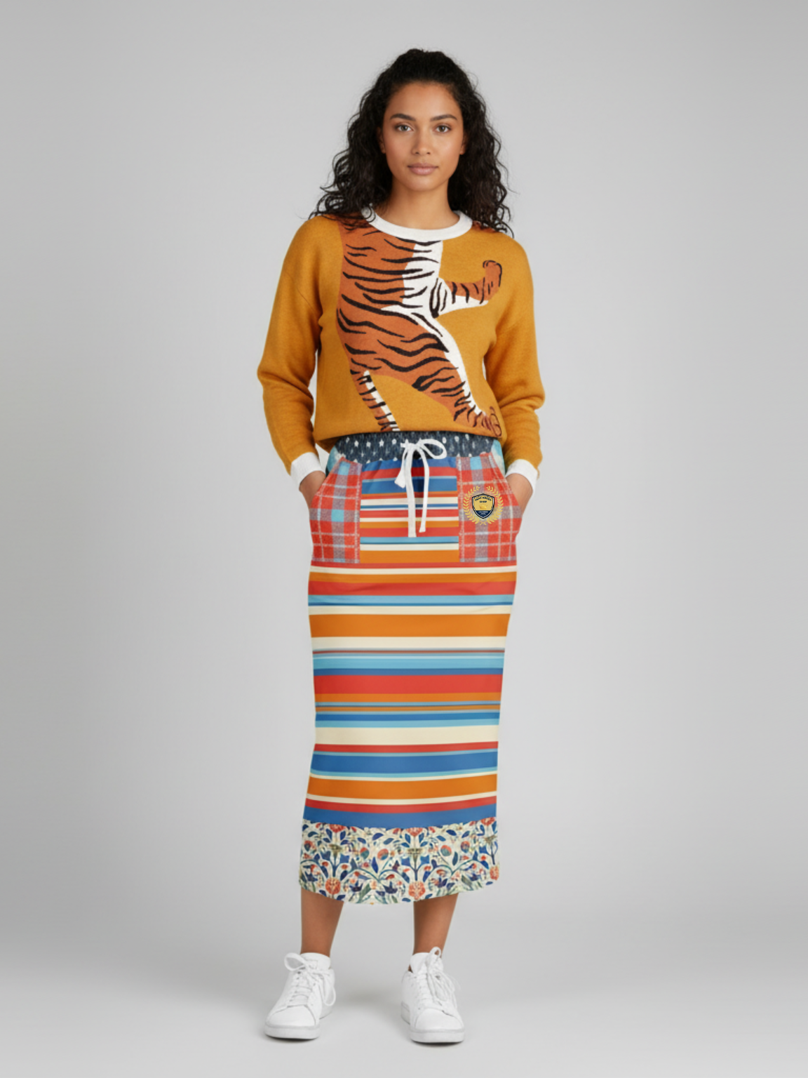Meet Me in Andalusia Eco-Poly Long Pocket Skirt