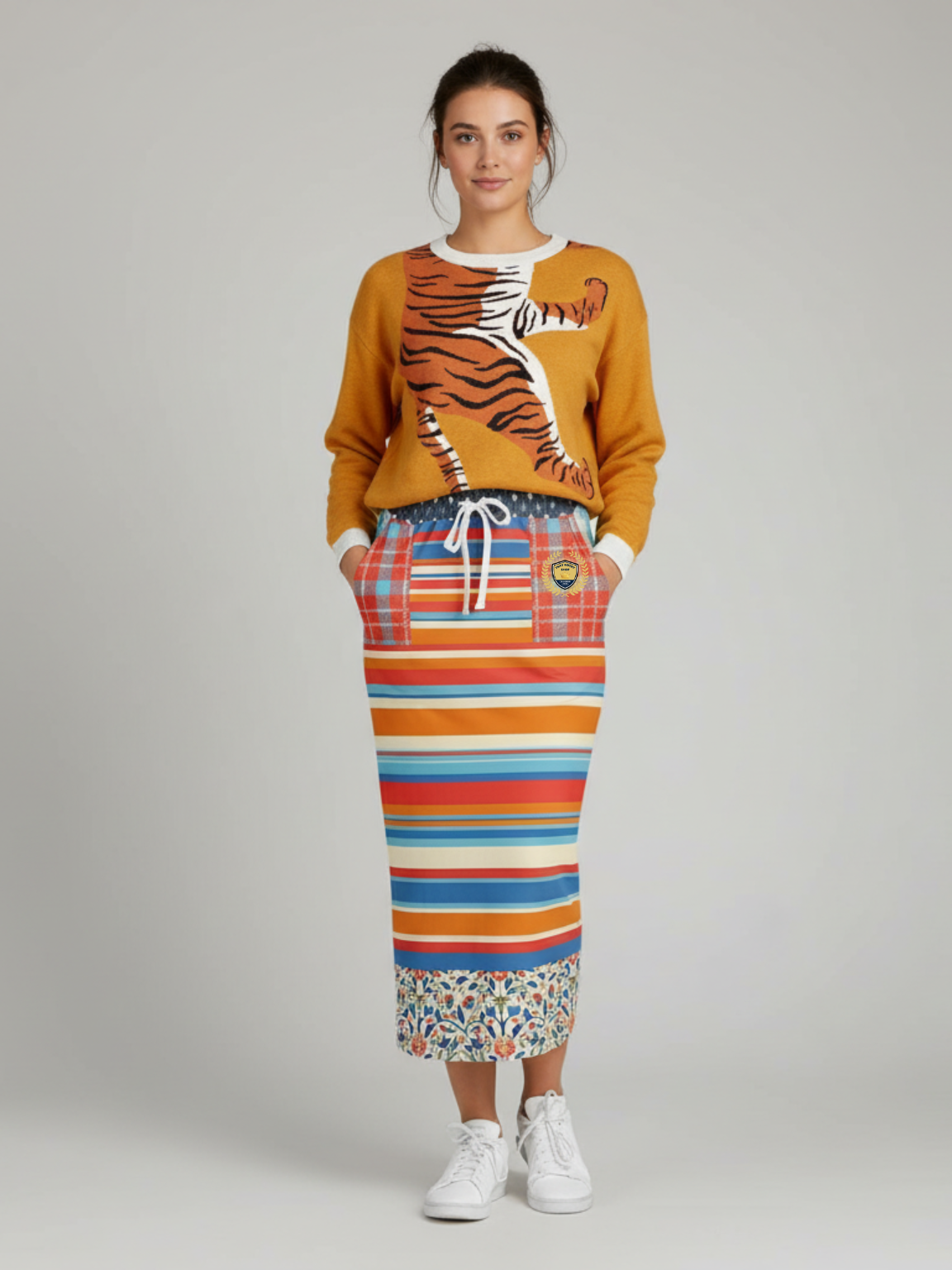 Meet Me in Andalusia Eco-Poly Long Pocket Skirt
