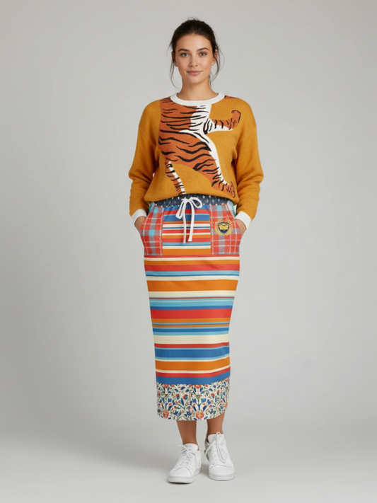 Meet Me in Andalusia Eco-Poly Long Pocket Skirt