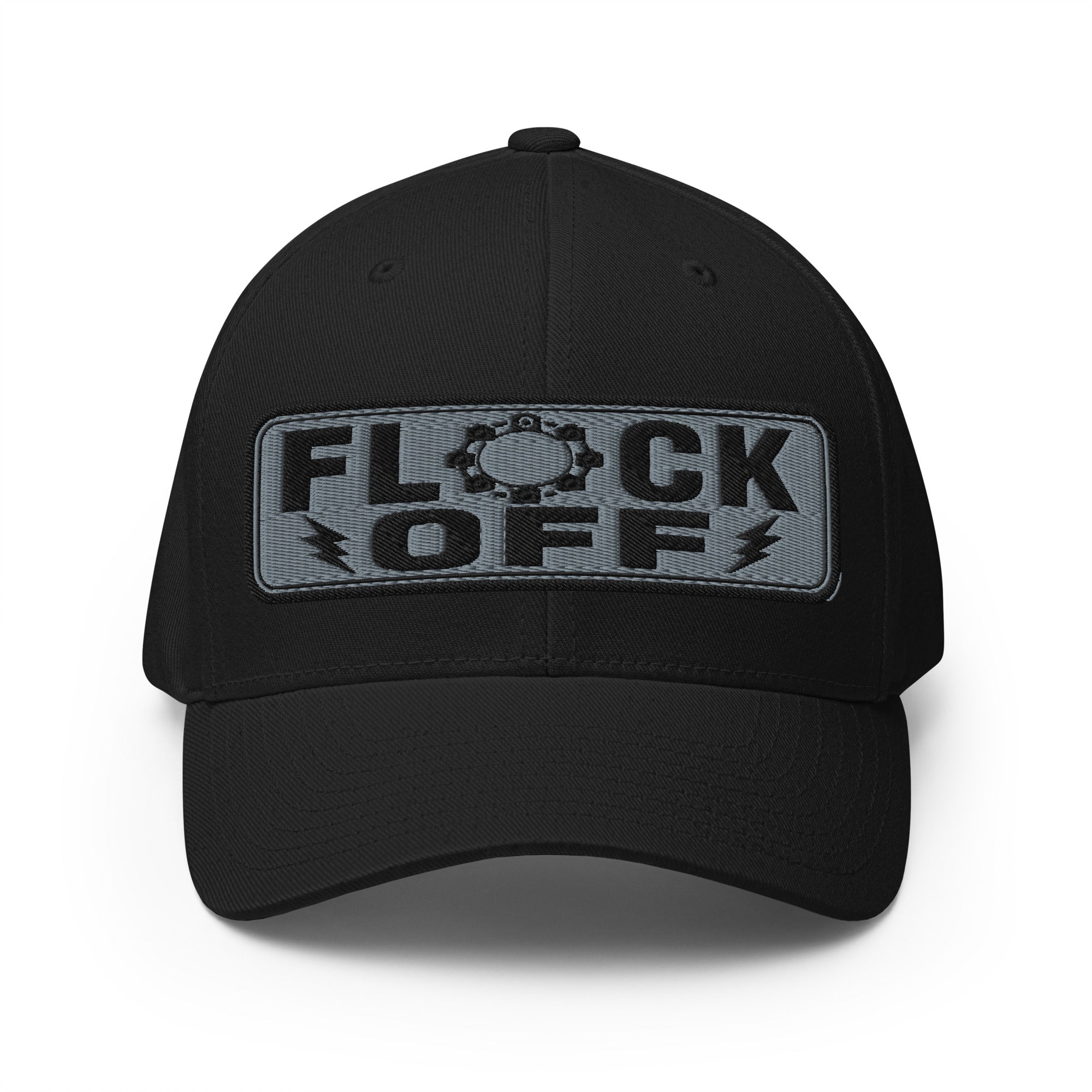 Flock Off Structured Twill Dad Hat with Elastic Back
