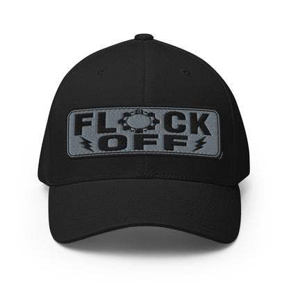 Flock Off Structured Twill Dad Hat with Elastic Back