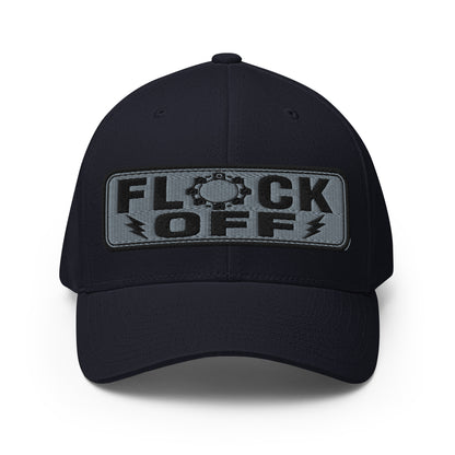 Flock Off Structured Twill Dad Hat with Elastic Back