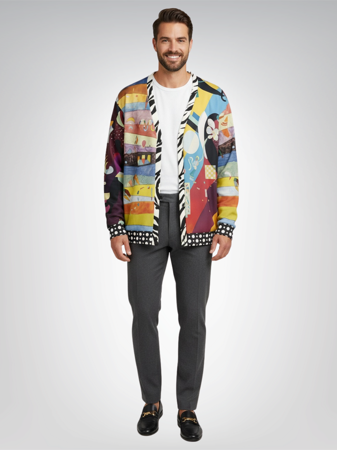 Composition in Nines - Kandinsky Heavyweight Unisex Cardigan